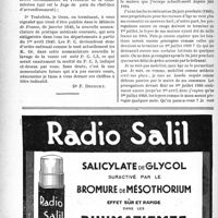 0483 - Page 476-XLVI - Correspondance. Application des tarifs d’honoraires. b) Assurances sociales. Le lavage de la vessie est indiqué en P. C. et non en K / Baux et locations. Prorogation des locations