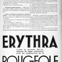 0492 - Page VII-485 - Dernières nouvelles. Faculté de médecine de Paris / Faculté de médecine de Nancy / Ecole de sérologie de la Faculté de médecine de Paris / Société de médecine et de chirurgie de Bordeaux / P. S. S. P