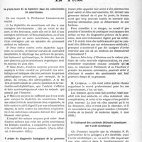 0506 - Page 499 - Partie scientifique. L'actualité scientifique. La Presse. La prophylaxie de la diphtérie dans les collectivités de nourrissons [(Paris-Médical, 9 décembre 1939.)] / A propos du diagnostic biologique de la grossesse [(Comptes-rendus de la Société de médecine légale, 8 mai 1939.)] / Le traitement des accidents délirants alcooliques par l’acide nicotinique [(La Presse Médicale, 30 décembre 1939.)]