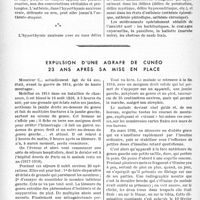 0545 - Page 538 - Partie scientifique. L'hyperthymie anxieuse avec ou sans délire / Expulsion d’une agrafe de Cunéo 23 ans après sa mise en place