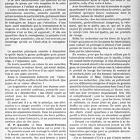 0546 - Page 539 - Partie scientifique. De la contagion de la tuberculose, nul ne peut encore expliquer le mécanisme intime