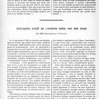 0547 - Page 540 - Partie scientifique. De la contagion de la tuberculose, nul ne peut encore expliquer le mécanisme intime / Occlusion aiguë de l’intestin grêle par une figue