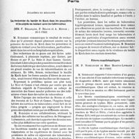 0551 - Page 544 - Partie scientifique. L'actualité scientifique. Les Sociétés Savantes. Paris. Académie de médecine. La recherche du bacille de Koch dans les poussières et les objets en contact avec les tuberculeux, (30-1-1940) / Fièvres exanthématiques, (30-1-1940)
