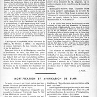 0568 - Page 561 - Partie professionnelle, Hygiène, Assistance, Mutualité, Intérêts corporatifs, Variétés. Bulletin de l’Actualité. Variétés. Les guérisons miraculeuses dans le midi du diacre Paris [J. Noir] / Mortification et vivification de l’air