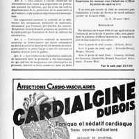 0587 - Page 580-XII - A travers l’officiel. Assistance aux femmes enceintes / Service de santé militaire. Suppression du concours pour l’admission à l’Ecole du service de santé en 1940