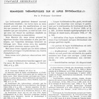 0590 - Page 583 - Partie scientifique. Travaux originaux. Remarques thérapeutiques sur le lupus érythémateux, par le Professeur Gougerot