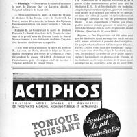 0629 - Page 622-VIII - Dernières nouvelles. Naissances / Nécrologie [Docteur Guy de Latour, Mme E. Le Sourd, Docteur R. Aragon] / Réponse d’un Ministre à la question d’un Sénateur. Dispositions prises en faveur des étudiants en médecine mobilisés