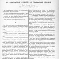 0634 - Page 627 - Partie scientifique. Les complications oculaires des traumatismes craniens