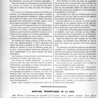 0637 - Page 630 - Partie scientifique. Les complications oculaires des traumatismes craniens / Ruptures traumatiques de la rate