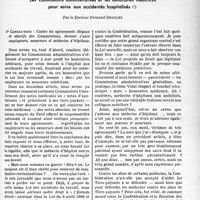 0652 - Page 645 - Partie professionnelle, Hygiène, Assistance, Mutualité, Intérêts corporatifs, Variétés. Bulletin de l'Actualité. Accidents du travail. Les commissions administratives et les honoraires médicaux pour soins aux accidentés hospitalisés