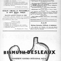 0670 - Page V-663 - Ligue médicale de défense professionnelle, Le Sou Médical. Assemblée générale ordinaire de 1940 / Mutualité familiale et professionnelle du corps médical français. Assemblée générale ordinaire de 1940 / Renseignements