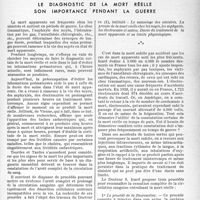 0676 - Page 669 - Propos du jour. Le diagnostic de la mort réelle. Son importance pendant la guerre [J. Noir]