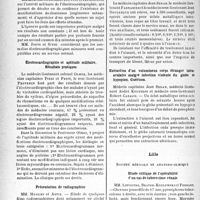 0691 - Page 684 - Partie scientifique. L’actualité scientifique. Les Sociétés Savantes. Paris. Société médico-chirurgicale de la XVe région, Séance du 6 janvier 1940. Électrocardiogramme d’effort et aptitude physique / Électrocardiographie et aptitude militaire. Résultats pratiques / Présentation de radiographies / Sur l’avenir éloigné des globes oculaires opérés à l’électro-aimant pour corps étranger intra-oculaire d’après sept cas observés à la consultation du centre ophtalmologique / Extraction d’un volumineux corps étranger intra-oculaire malgré infection violente du globe et hypopion. Guérison / Lille. Société médicale et anatomo-clinique. Etude critique de l’opérabilité d’un cas de tuberculose rénale