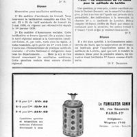 0715 - Page 708-LIV - Correspondance. Application des tarifs d'honoraires. a) Accidents du travail. Honoraires pour auxiliaires médicaux / La majoration de 50 francs pour la méthode de Leriche