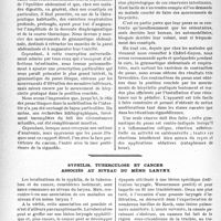 0735 - Page 728 - Partie scientifique. Travaux originaux. Déséquilibre abdominal et constipation, par le Docteur H. Gaehlinger / Syphilis, tuberculose et cancer associés au niveau du même larynx [P. Lacroix]