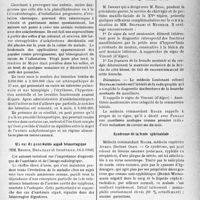 0740 - Page 733 - Partie scientifique. L’actualité scientifique. Les Sociétés Savantes. Paris. Société médicale des hôpitaux de Paris. Un cas de polyglobulie traitée par ankylostomose provoquée, avec résultats favorables, (2-2-1940) / Un cas de pancréatite aiguë hémorragique, (16-2-1940) / Réunion médico-chirurgicale de la XVe Région militaire, Séance du 20 janvier 1940. Notes de chirurgie maxillo-faciale / Syndrome de la fente sphénoidale / Syndrome de Landry à évolution favorable accélérée