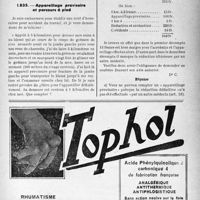 0764 - Page LV-757 - Correspondance. Application des tarifs d’honoraires. a) Accidents du Travail. Appareillage provisoire et parcours à pied