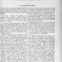 0780 - Page 773 - Partie scientifique. Indications et technique des infiltrations du sympathique, par J. De Fourmestraux. II Le sympathique lombaire