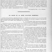 0808 - Page 801 - Partie professionnelle, Hygiène, Assistance, Mutualité, Intérêts corporatifs, Variétés. Bulletin de l’Actualité. « Debout les morts ». Notations sur la Russie d’aujourd'hui, (Suite) / La santé et la mort d’Olivier Cromwell