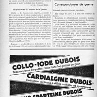 0813 - Page 806-LII - A travers l’officiel. Réponses des Ministres aux questions des Parlementaires. Saisie-arrêt de la solde d’un médecin mobilisé / Correspondances de guerre
