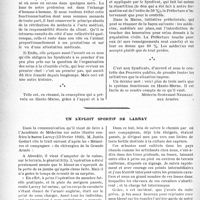 0849 - Page 842 - Partie professionnelle, Hygiène, Assistance, Mutualité, Intérêts corporatifs, Variétés. Bulletin de l’Actualité. Note sur une expérience de médecine civile par des médecins mobilisés dans la zone des armées. Diphtérie. Trachéotomie. Mort par intoxication diphtérique / Un exploit sportif de Larrey