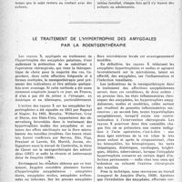 0887 - Page 874 - Partie scientifique. Travaux originaux. Le dépistage du diabète de l’adulte comme moyen de prophylaxie de la tuberculose infantile, par Etienne Boltanski / Le traitement de l'hypertrophie des amygdales par la roentgenthérapie [P. Lacroix]