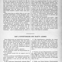 0918 - Page 903 - Partie scientifique. Travaux originaux. Clinique chirurgicale. Péritonite généralisée par perforation appendiculaire, par M. J. P. Tourneux / Sur l’hypertension des sujets jeunes