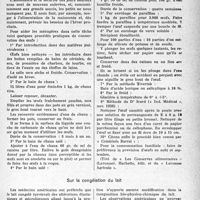 0928 - Page 909 - Partie professionnelle, Hygiène, Assistance, Mutualité, Intérêts Corporatifs, Variétés. Bulletin de l’actualité. La petite documentation pratique. Procédés de conservation des oeufs / Sur la congélation du lait