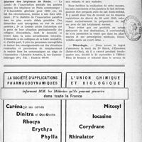 0976 - Page VII-957 - Dernières Nouvelles. L’Association médicale mutuelle des départements de Seine et Seine-et-Oise / Association amicale des anciens internes des hôpitaux de Paris / Comité national de l’Enfance. Voeu / Nécrologie [Drs Bené, René Hélot, E. Joltrain, Franck Baraduc, De Montalent]