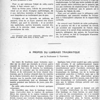 0983 - Page 964 - Partie scientifique. Travaux originaux. Panaris et abcès cortical du rein problème de responsabilité dans un accident du travail, par C. Lepoutre / A propos du lumbago traumatique, par le Professeur J. Vanverts