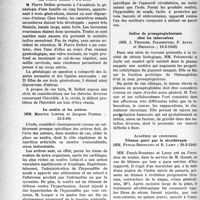 0991 - Page 972 - Partie scientifique. L'actualité scientifique. Les Sociétés Savantes. Paris. Académie de médecine. Absence héréditaire de l'utérus, (5-3-1940) / Le soufre et les artères, (12-3-40) / Indice de prosaptoglobinémie chez les tuberculeux, (19-3-1940) / Académie de chirurgie. Tétanos guéri par la sérothérapie, (28-2-1940)