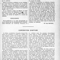 0994 - Page 975 - Partie professionnelle, Hygiène, Assistance, Mutualité, Intérêts Corporatifs, Variétés. Assurances sociales. Frais de contrôle technique Dépens provenant du fonctionnement du conseil de famille syndical / Corporation sanitaire