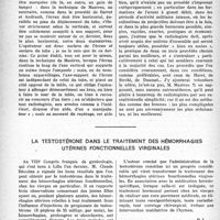 1025 - Page 1004 - Partie scientifique. Travaux originaux. A propos du repérage radioscopique des projectiles, par le Docteur Pouch / La testostérone dans le traitement des hémorrhagies utérines fonctionnelles virginales