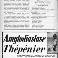1053 - Page 1030-VIII - Dernières Nouvelles. Académie de Médecine / Hôpitaux de Paris. Liste des chefs de service d’électro-radiologie à la date du 25 août 1940