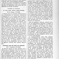 1066 - Page 1043 - Partie scientifique. L’actualité scientifique. Les Sociétés Savantes. Paris. Académie de médecine. Influence de la dessiccation sur la végétabilité du bacille tuberculeux dans les expectorations, (21-5-1940) / Académie de chirurgie. Au sujet d’une entorse médio-tarsienne, (6-3-1940) / Traitement local des plaies par sulfamide, (16-4-1940) / Société-médicale des hôpitaux de Paris. Thrombose cancéreuse de la veine cave inférieure et cancer de l’oreillette, (15-3-1940)