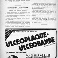 1081 - Page 1058-XL - Correspondance. Application des tarifs d’honoraires. Extraction de corps étrangers relativement superficiels, mais nécessitant la radio / Exercice de la médecine. Situation d’un médecin naturalisé