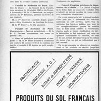 1087 - Page 1064-VI - Dernières nouvelles. Académie de Médecine / Faculté de Médecine de Paris / Faculté de Médecine de Paris / Conseil d’hygiène publique du département de la Seine.