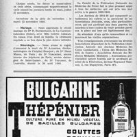 1133 - Page 1110-VIII - Dernières nouvelles. Centre d’études de la Fondation d’Heucqueville / Mariage / Nécrologie [Drs Aubourg, Verchère, Touchot] / Fédération nationale des médecins du front
