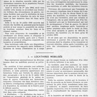 1150 - Page 1127 - Partie professionnelle, Hygiène, Assistance, Mutualité, Intérêts Corporatifs, Variétés. Législation actuelle des loyers. I. - Locataires mobilisés
