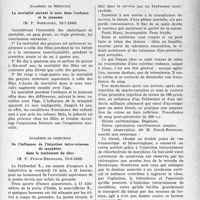 1182 - Page 1159 - Partie scientifique. L’actualité scientifique. Les Sociétés Savantes. Paris. Académie de Médecine. La mortalité suivant le sexe dans l’enfance et la jeunesse, (16-7-1940) / Académie de chirurgie. De l’influence de l’injection intra-veineuse de morphine dans le traitement du choc, (19-6-1940)