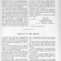 1190 - Page 1167 - Partie professionnelle. Chronique automobile. Par quoi remplacer l’essence ?. Nos possibilités nationales en combustibles / Louis XIII et son médecin