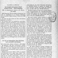 1220 - Page 1197 - Partie scientifique. L’actualité scientifique. Les Sociétés Savantes. Paris. Académie de médecine. La mortalité tuberculeuse à Paris pendant 73 ans. — Etude statistique, (16-7-1940) / Du rôle de l’alimentation dans l’élévation de la mortalité tuberculeuse, (30-7-1940)