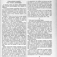 1226 - Page 1203 - Partie professionnelle, Hygiène, Assistance, Mutualité, Intérêts Corporatifs, Variétés. La psychologie clinique objective. Science nouvelle (Suite)