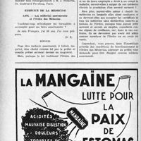 1243 - Page 1220-LIV - Correspondance. Automobilisme. Les voitures électriques / Exercice de la médecine. Les médecins assermentés et l’Ordre des Médecins