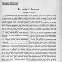 1254 - Page 1231 - Partie scientifique. Travaux originaux. La sonde à demeure