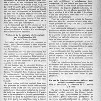 1268 - Page 1245 - Partie scientifique. L’actualité scientifique. Les Sociétés Savantes. Paris. Société médicale des hôpitaux de Paris. Trois cas de méningite cérébro-spinale de l’enfant, (5-4-1940) / Traitement de la méningite cérébro-spinale par la sulfapyridine 693, (5-4-1940) / Un cas de lymphogranulomatose maligne, avec atteinte pulmonaire complexe, (5-4-1940)