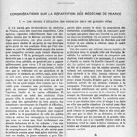 1300 - Page 1277 - Propos du jour. Considérations sur la répartition des médecins de France. I. — Les causes d’attraction des médecins dans les grandes villes [J. Noir]