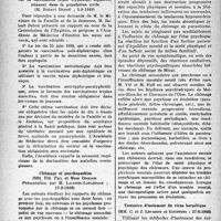 1309 - Page 1286 - Partie scientifique. L'actualité scientifique. Les Sociétés Savantes. Paris. Académie de médecine. Sur la vaccination triple (typhoïde, diphtérie, tétanos) dans la population civile, (3-9-1940) / Chômage et psychopathies, (17-9-1940) / Tentative d’isolement du virus herpétique, (27-8-1940)