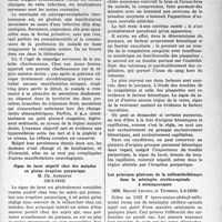 1346 - Page 1323 - Société Médicale des Hôpitaux de Paris. A propos d’un cas d’algies hémifaciales post-charbonneuses, (10-5-1940) / Signe du lacet négatif chez des malades en pleine éruption purpurique, (28-6-1940) / Les principes généraux de la sulfamidothérapie dans la méningite cérébro-spinale à méningocoques, (5-4-1940)