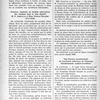 1347 - Page 1324 - Partie scientifique. Travaux originaux. La paranitraniline / Présence constante de bacilles tuberculeux des crachats dans le tube digestif / Montpellier. Société des sciences médicales et biologiques de Montpellier et du Languedoc Méditerranéen. Un point de technique du drainage des pleurésies purulentes / Une fracture exceptionnelle de l’extrémité inférieure de l’humérus (décalottement condylo-trochléen)
